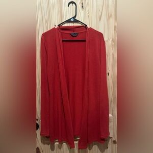 MIX Burnt Orange Open Front Tapered Cardigan Large